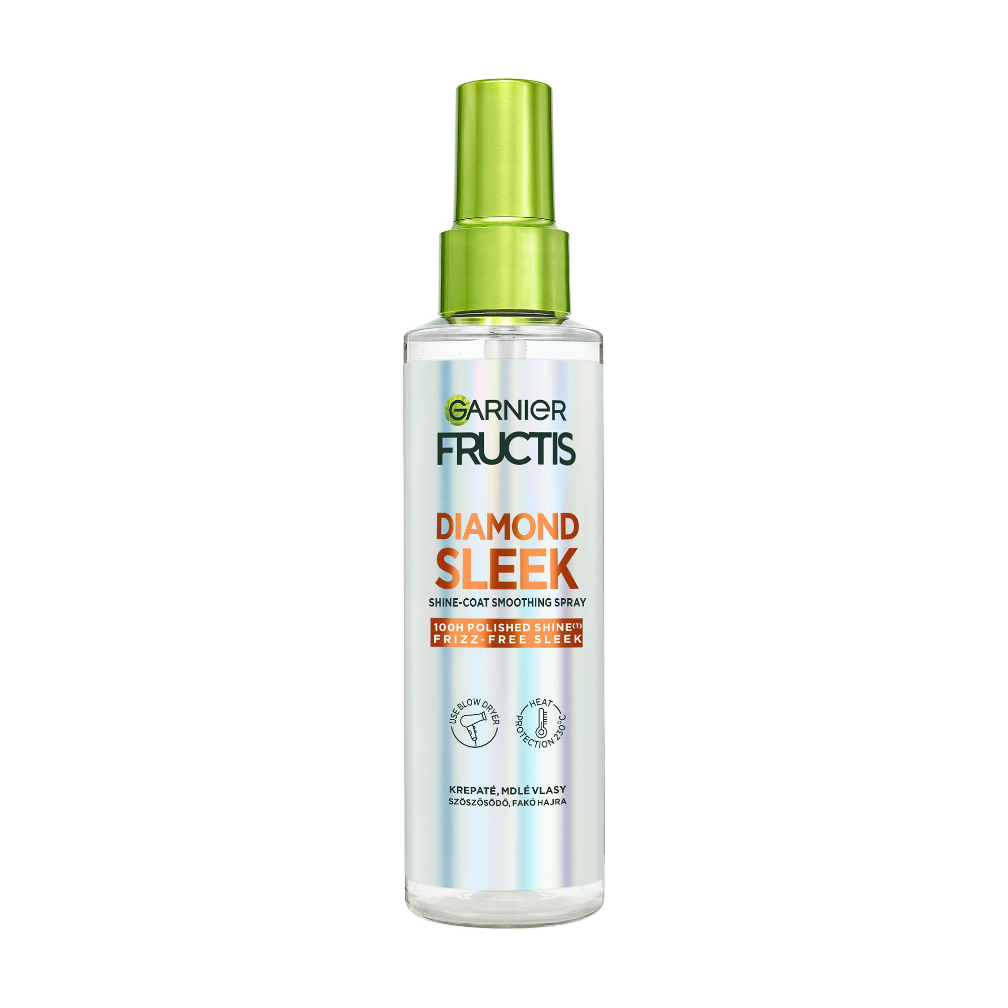Cпрей Garnier Fructis Diamond Sleek для пухнастого та сухого волосся, для розгладження та надання блиску, 150 мл